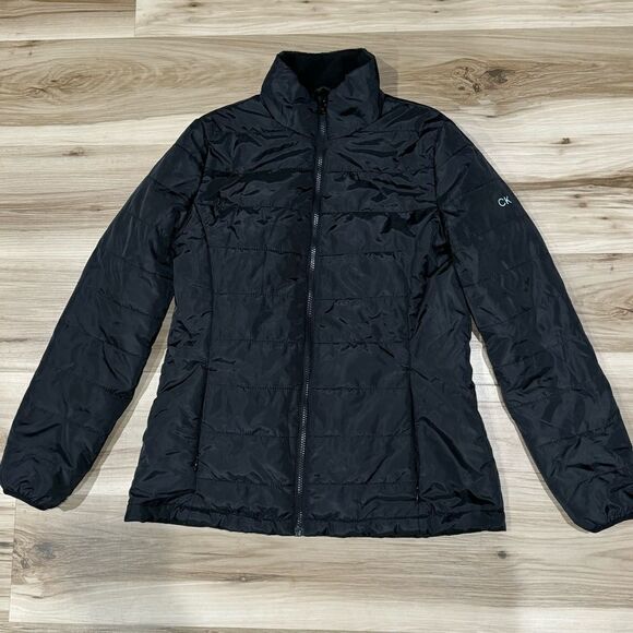 Calvin Klein Black Puffer Jacket Women’s Small - Picture 1 of 4